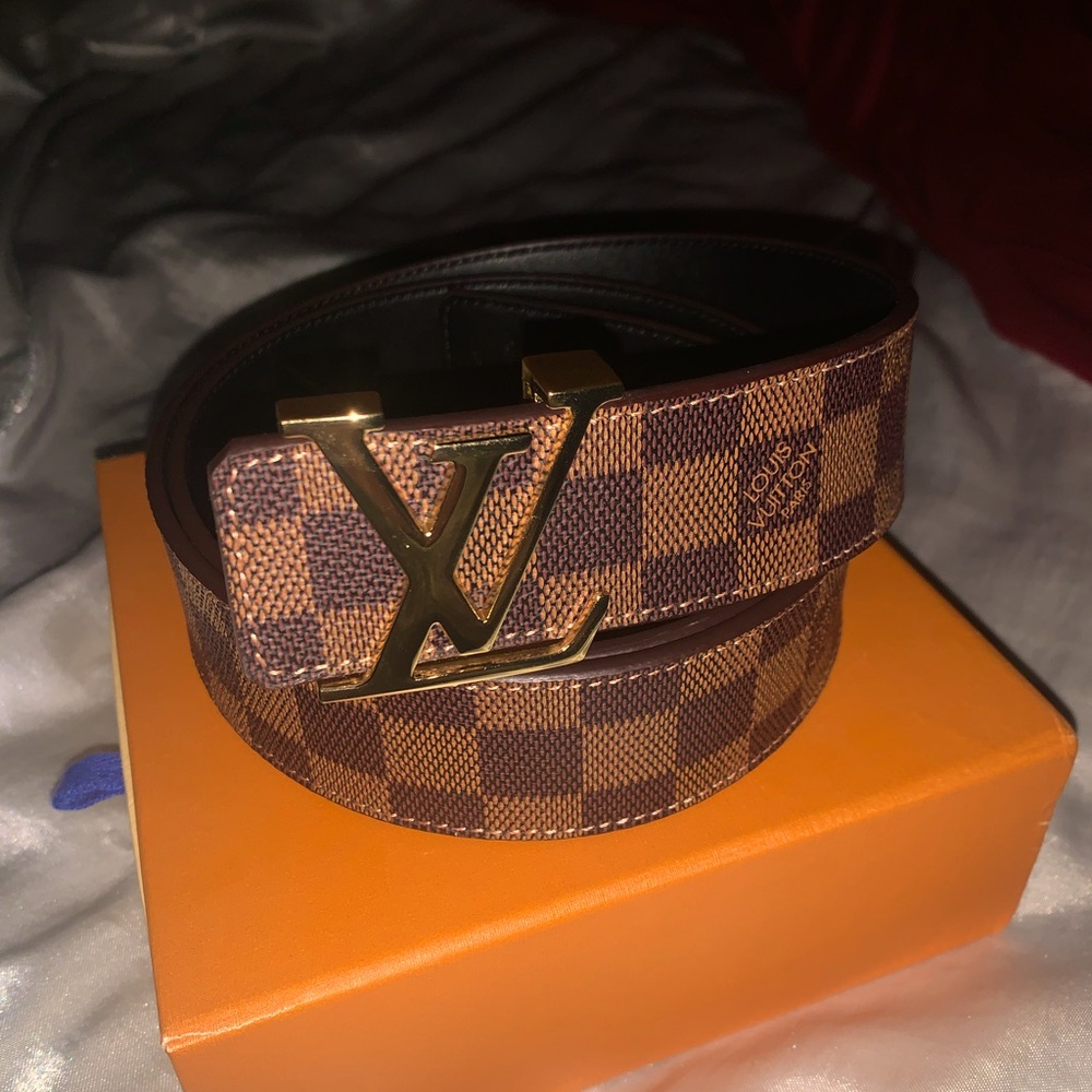LV belt 110 cm men’s gold/brown